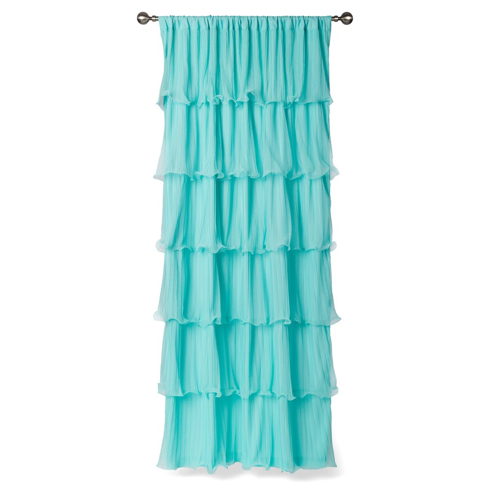 Lush Decor Nerina Ruffled Single Curtain Panel   54\