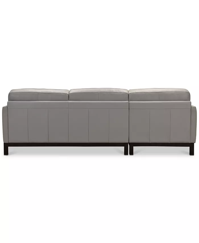 Furniture Virton 2-Pc. Leather Chaise Sectional Sofa