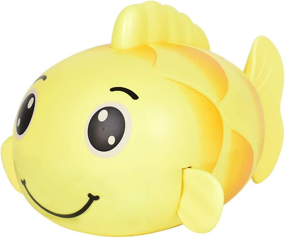 Kids Bath Toy Wind-up Swimming Carp Floating Water Toy Cute Little Carp Clockwork Fish Bathtub Toy For Toddlers (yellow)