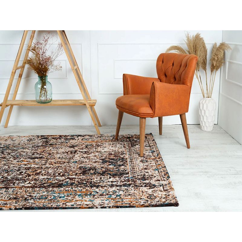 Mother Ruggers Rustic Jacquard Rustic Cooper Rug for Hallway， Living Room， Bedroom， Dining Room， Dorm