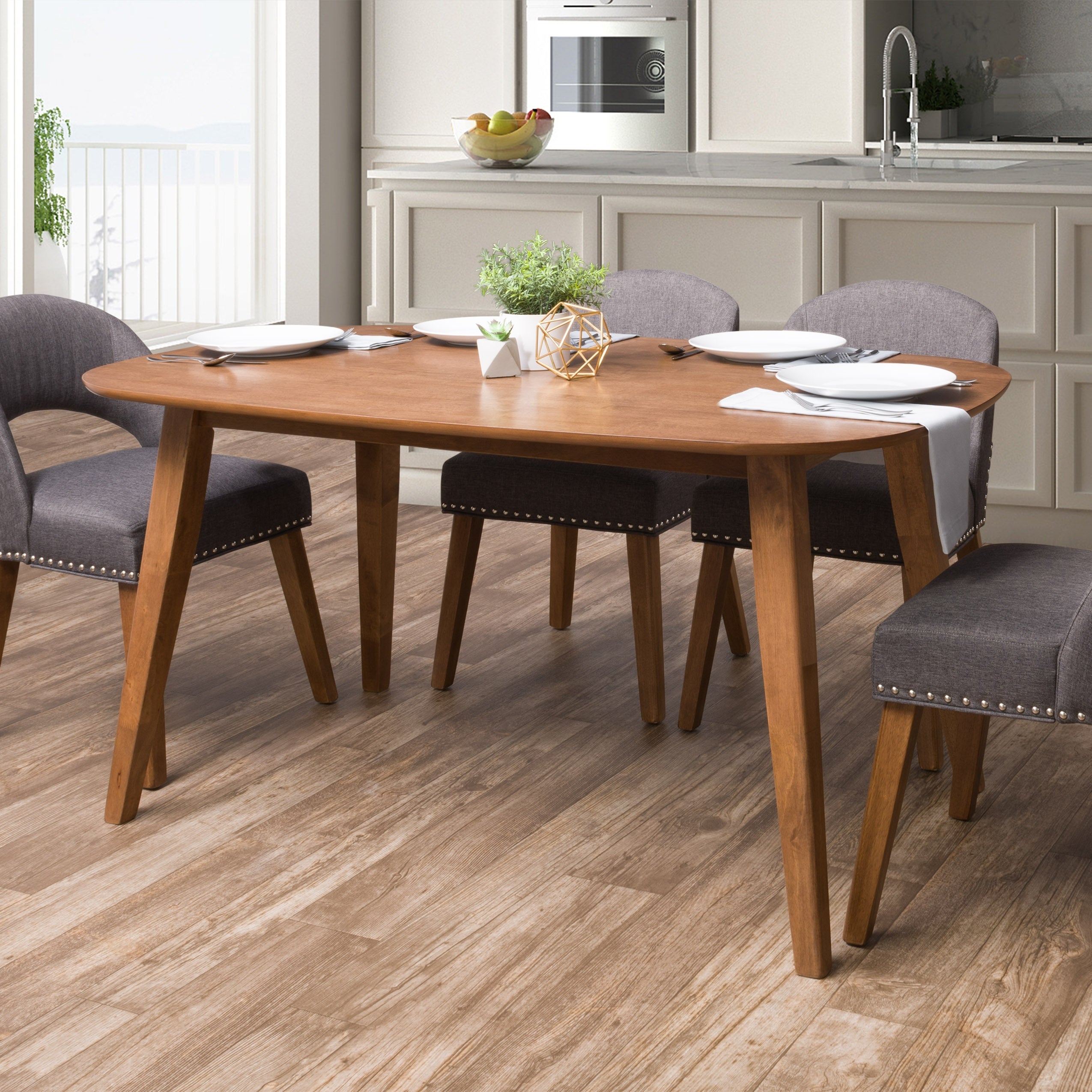 CorLiving  Stained Wood Dining Table