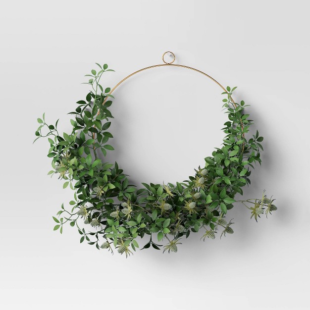 Thistle And Leaf Ring Wreath