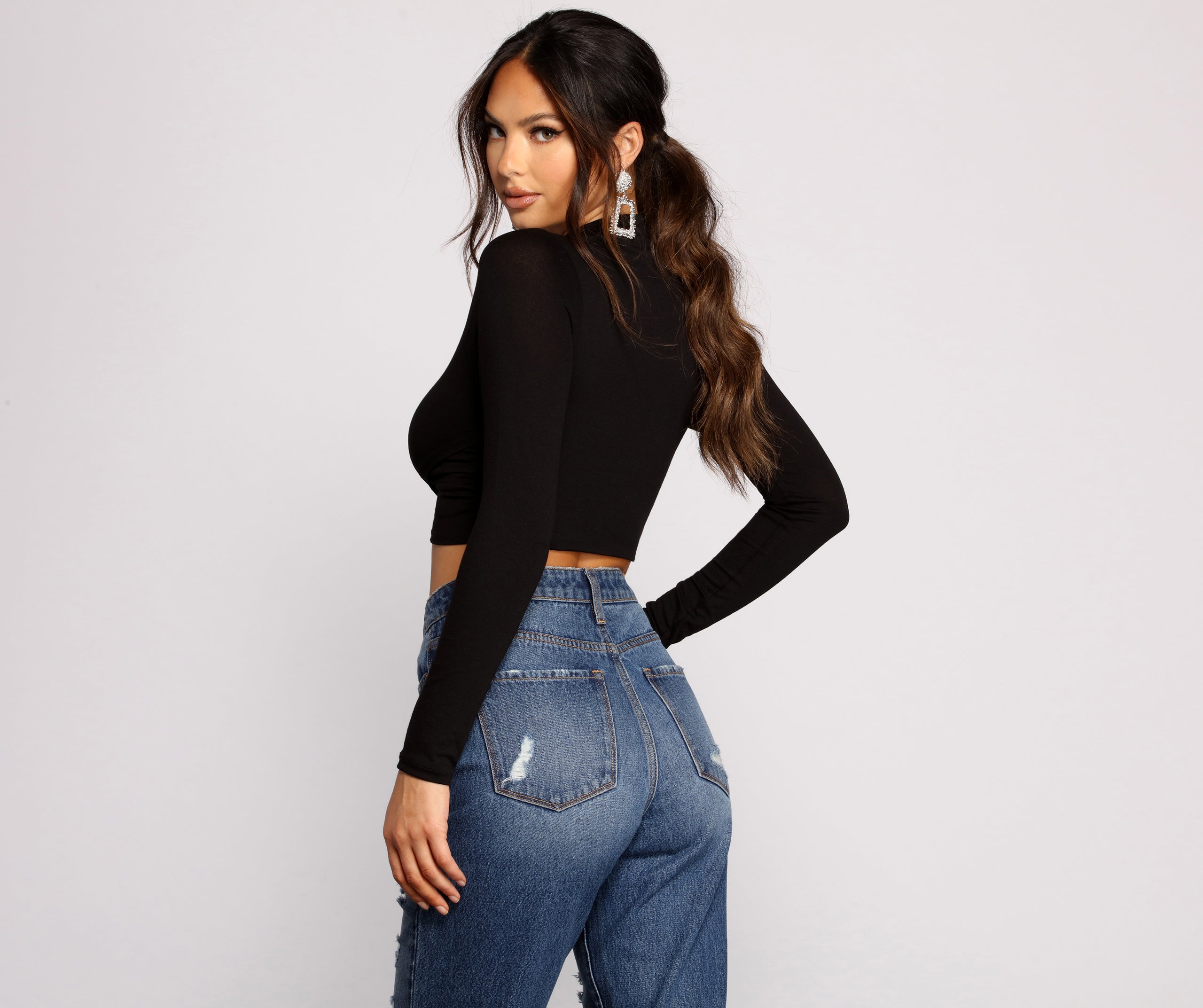 Stylish Stunner Crepe Knit Crop Top