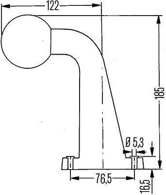 Marker Light Auxiliary Lamp Lateral Mounting Halogen R5W