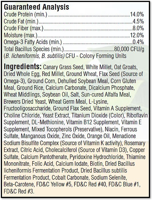 Kaytee Egg-Cite! Forti-Diet Pro Health Parakeet Food