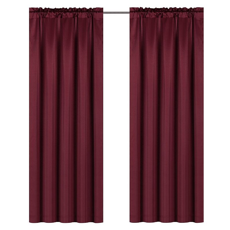 Kate Aurora Basic Faux Silk Rod Pocket Shimmery Sheer Single Window Curtain Panel