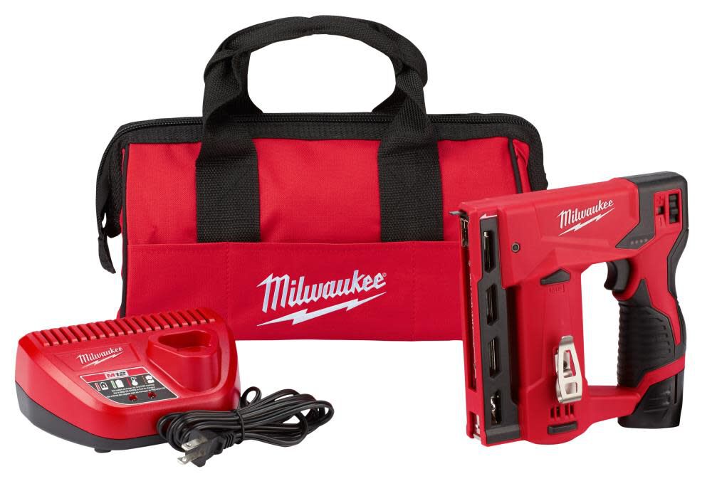 Milwaukee M12 3/8 in. Crown Stapler Kit 2447-21 from Milwaukee