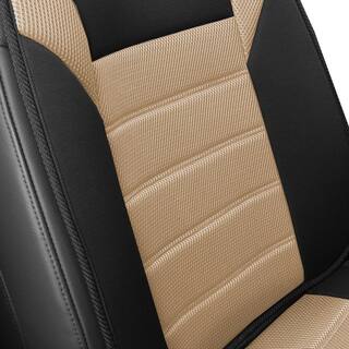 FH Group Polyester 47 in. x 23 in. x 1 in. Premium Front Seat Cushions DMFB201BEIGE102