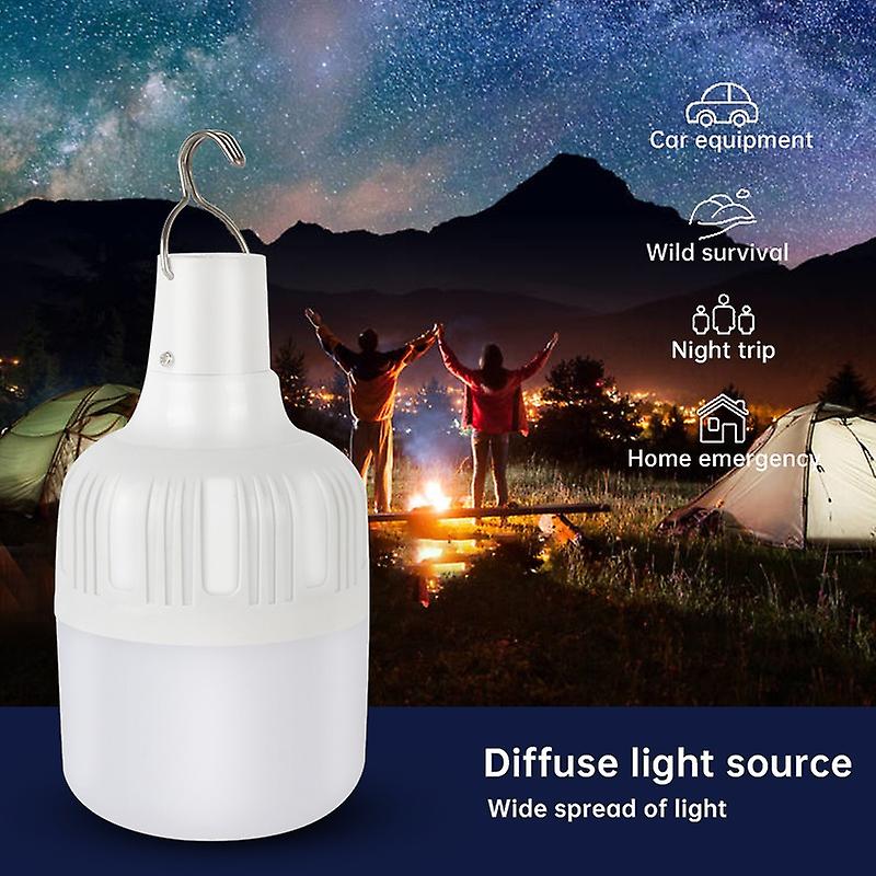 Portable Usb Rechargeable Lamp Night Market Charging Camping Hanging Light Tent Fishing Lantern Lamp Emergency Lamp 20/80/100/150/200w