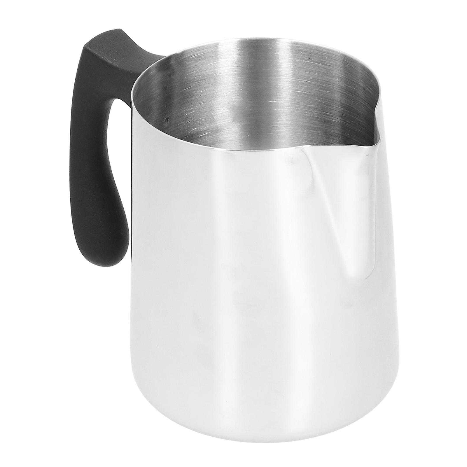 Milk Frothing Pitcher Stainless Steel Coffee Steaming Jug Latte Art Pitcher for Coffee Lovers600ml