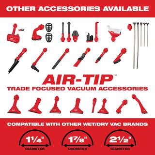 MW AIR-TIP 1-14 in. - 2-12 in. Long Reach Flexible Hose Set WetDry Shop Vacuum Attachment (5-Piece) 49-90-2037