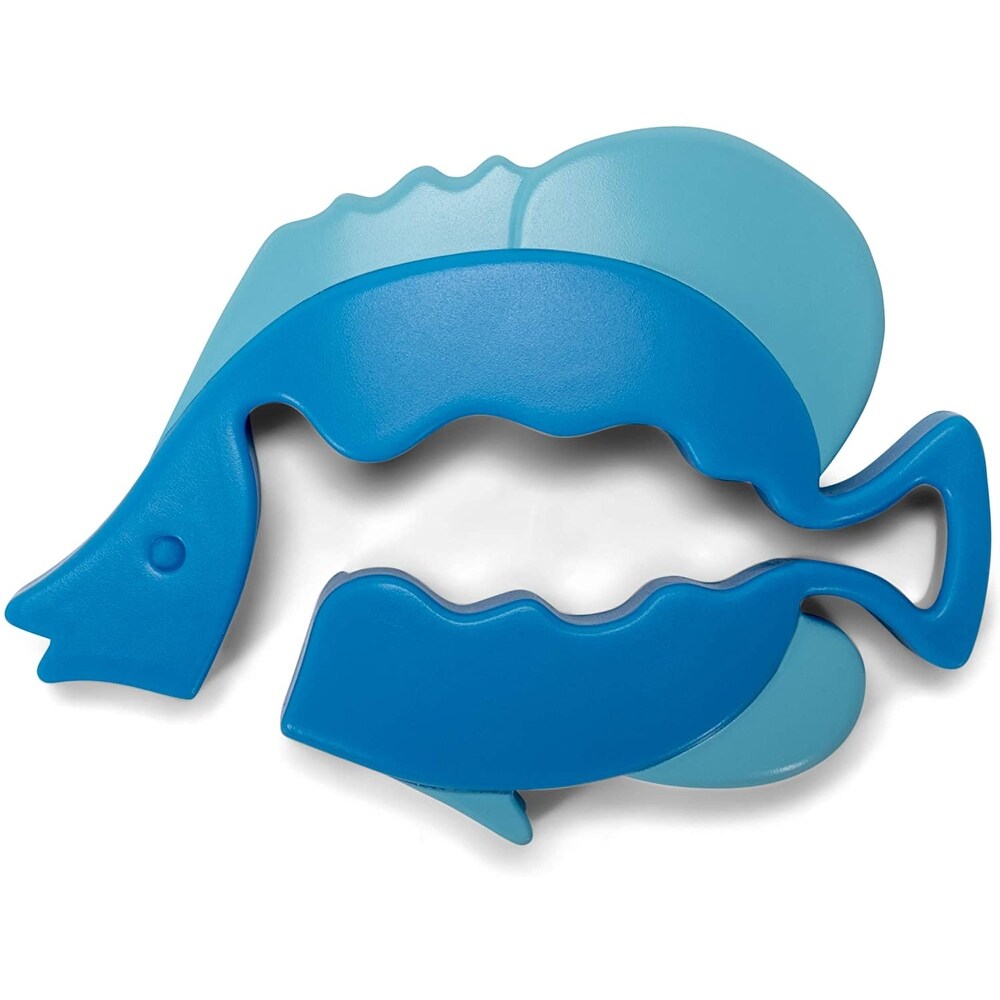 Cork Pops Tropical Blue Fish 4 Blade 3 x 2 Refrigerator Magnet Wine Bottle Foil Cutter   7.75 x 4.25 x 1 inches