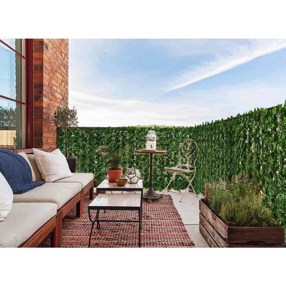 118 in. x 39.4 in. Faux Ivy Privacy Fence Wall Screen Faux Hedge Fence and Faux Ivy Vine Leaf Decoration B07TYLL6RP