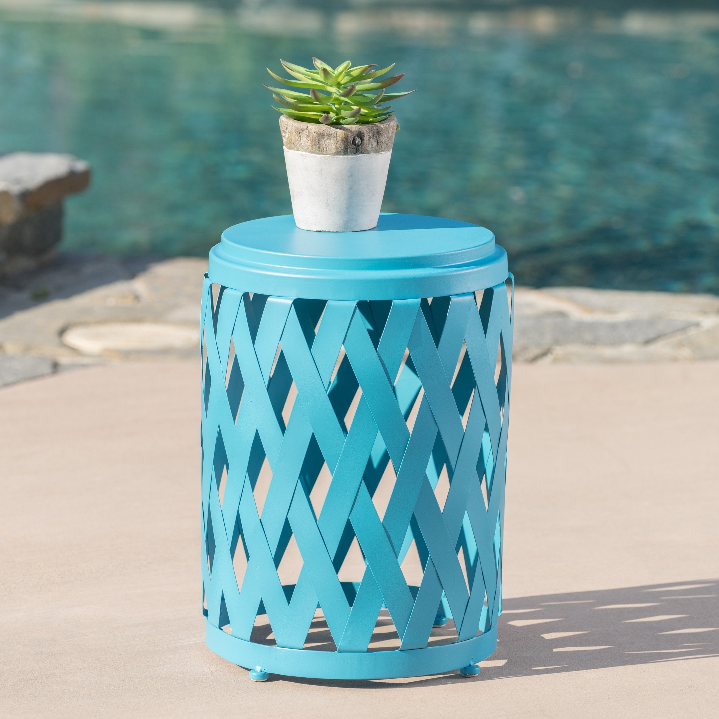 Ellen Outdoor Patio Iron Side Table