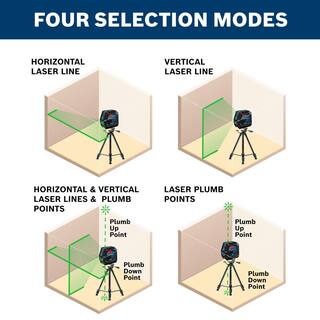 Bosch 100 ft. Green Combination Self Leveling Laser with VisiMax Technology Mount Plus Compact Tripod with Extendable Height GCL10040G+BT150