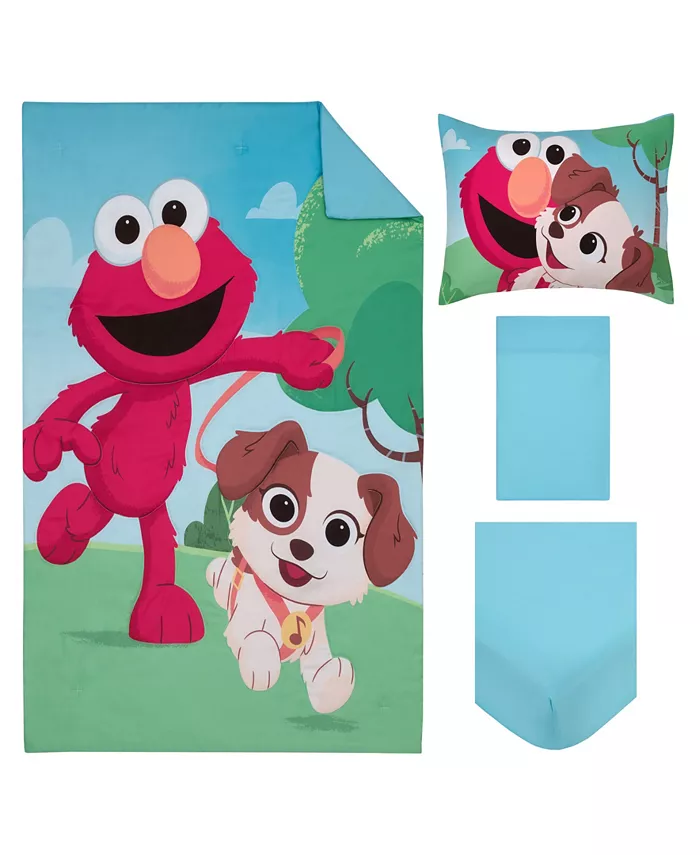 Sesame Street Furry Friends 4 Piece Toddler Bed Set