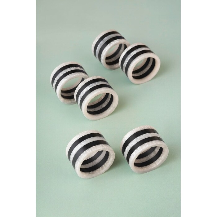 Panama Napkin Rings  Set of 6