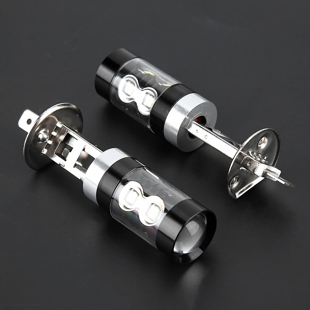 2pcs H1 8000k White 50w Led High Bright Headlight Bulbs Kit Fog Light Car Driving Lamp