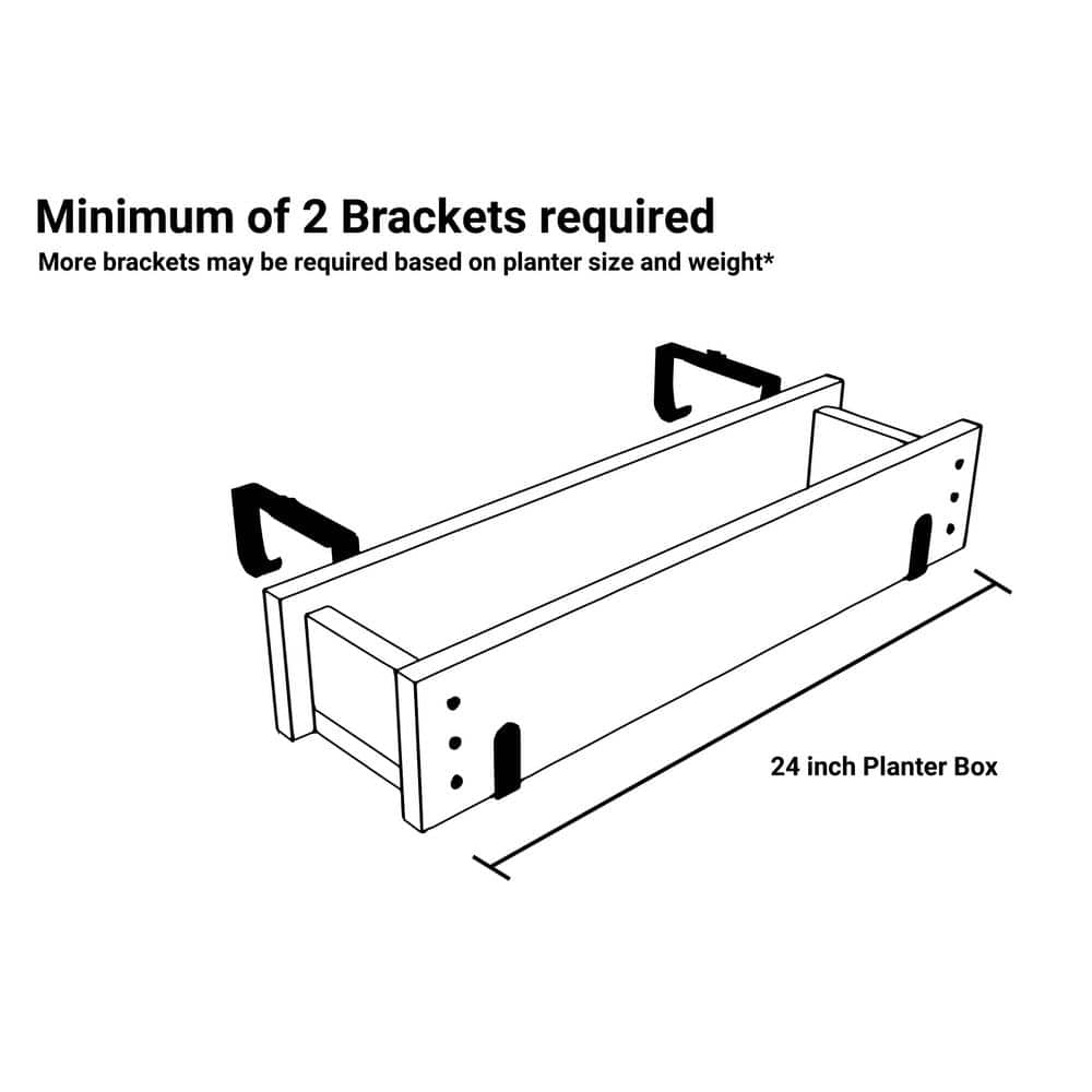 Vigoro Adjustable Window Planter Box Single Metal Bracket 51472