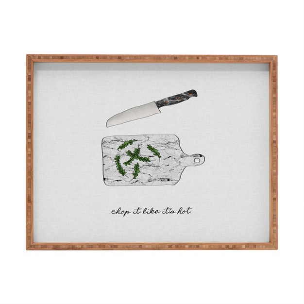 Orara Studio Chop It Kitchen Quote Rectangular Tray Deny Designs