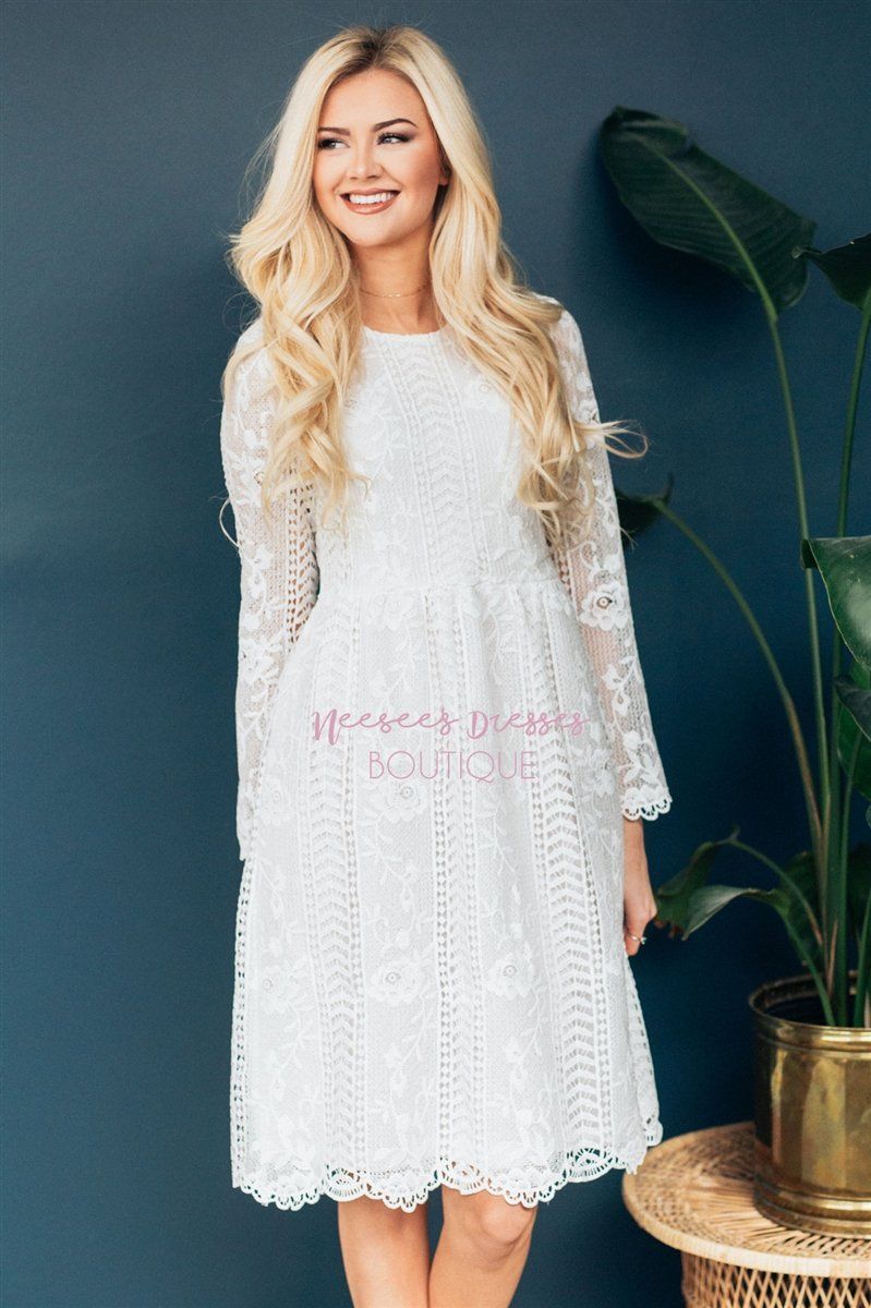 Love At First Sight White Lace Dress