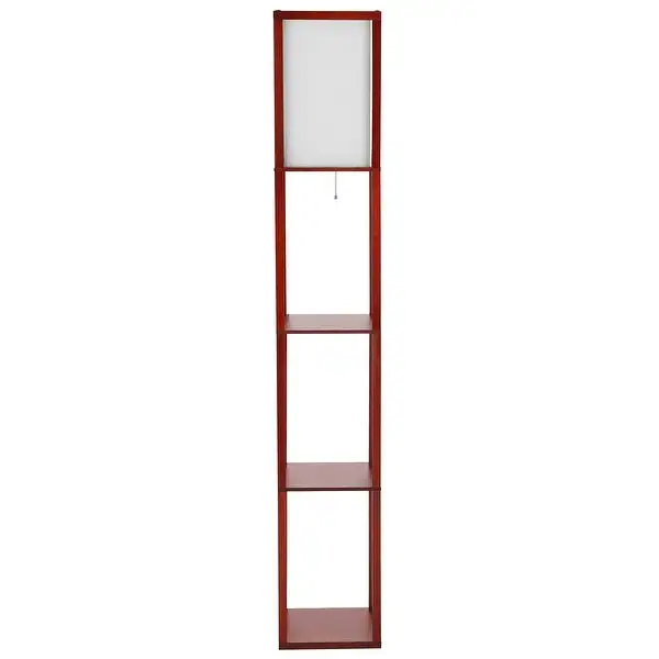 GetLedel 63-inch Etagere Floor Lamp with 3-tier Storage Shelf