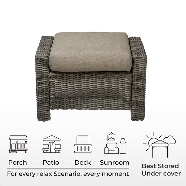 Murphy Outdoor Wicker Patio Furniture Swivel Glider Chair