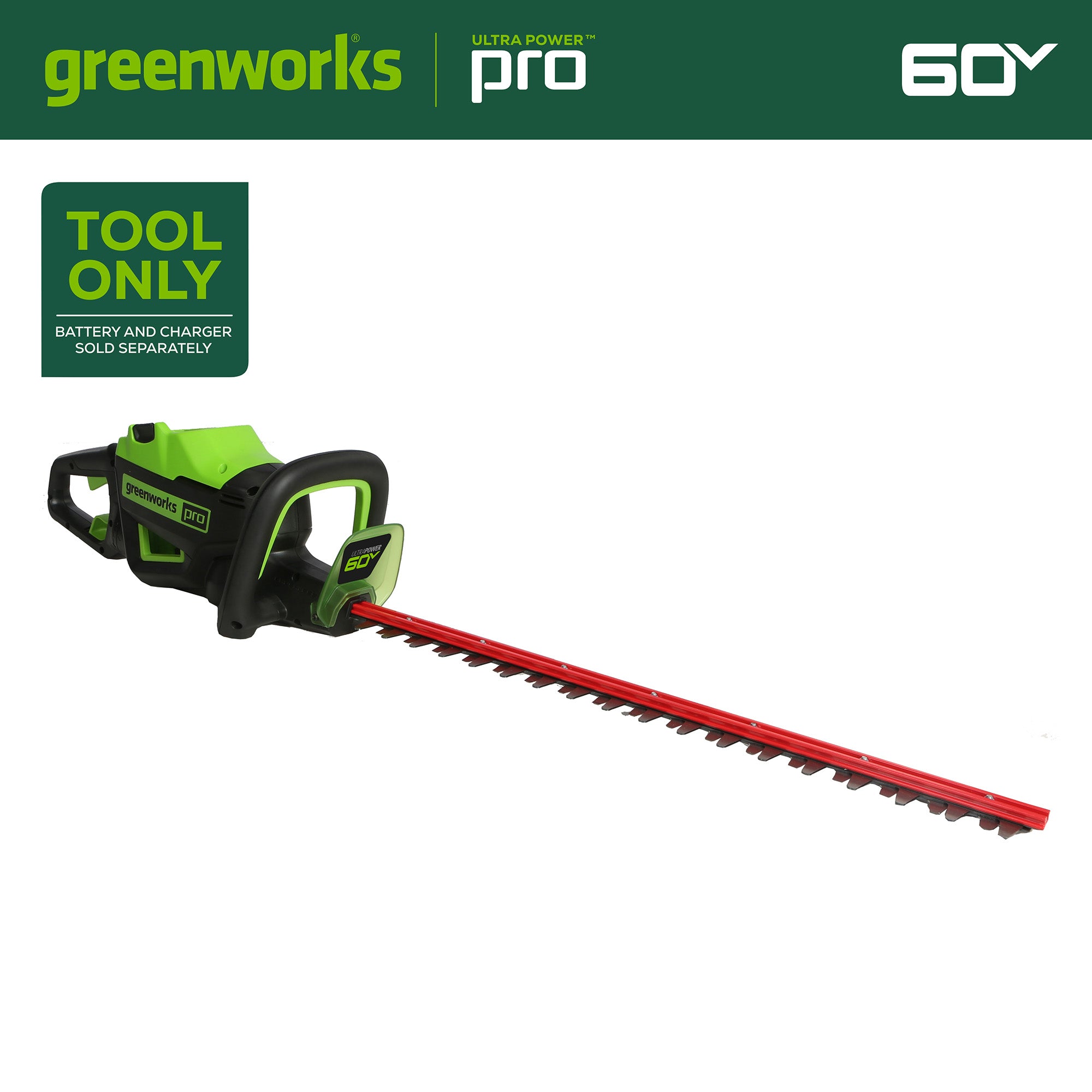 60V 26-Inch Cordless Hedge Trimmer | Greenworks Tools