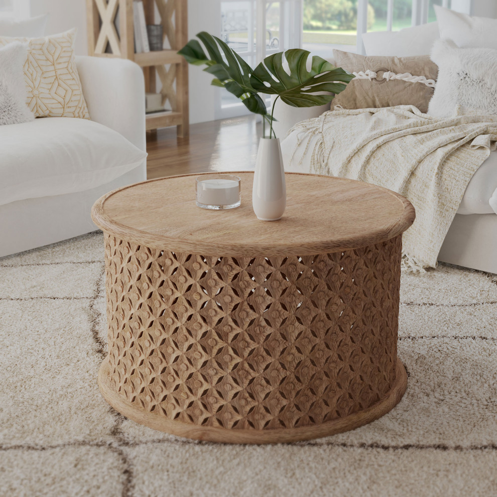 East at Main Toledo Natural Coffee Table   Transitional   Coffee Tables   by East at Main  Houzz