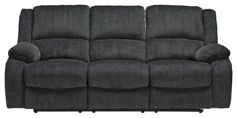 Bowery Hill Contemporary Power Reclining Sofa in Slate   Transitional   Sofas   by Homesquare  Houzz