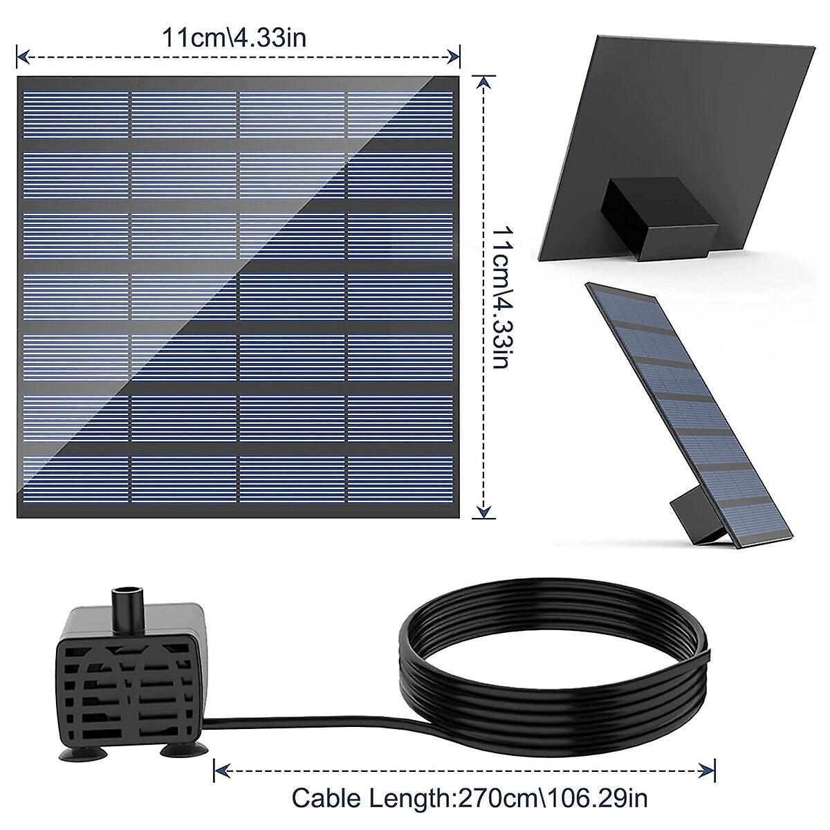 200l/h Solar Panel Powered Water Pump Garden Pool Pond Aquarium Fountain Kit W11983747