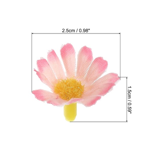 50Pcs 0.98 Artificial Silk Sunflower Flower Heads Fake Flowers DIY