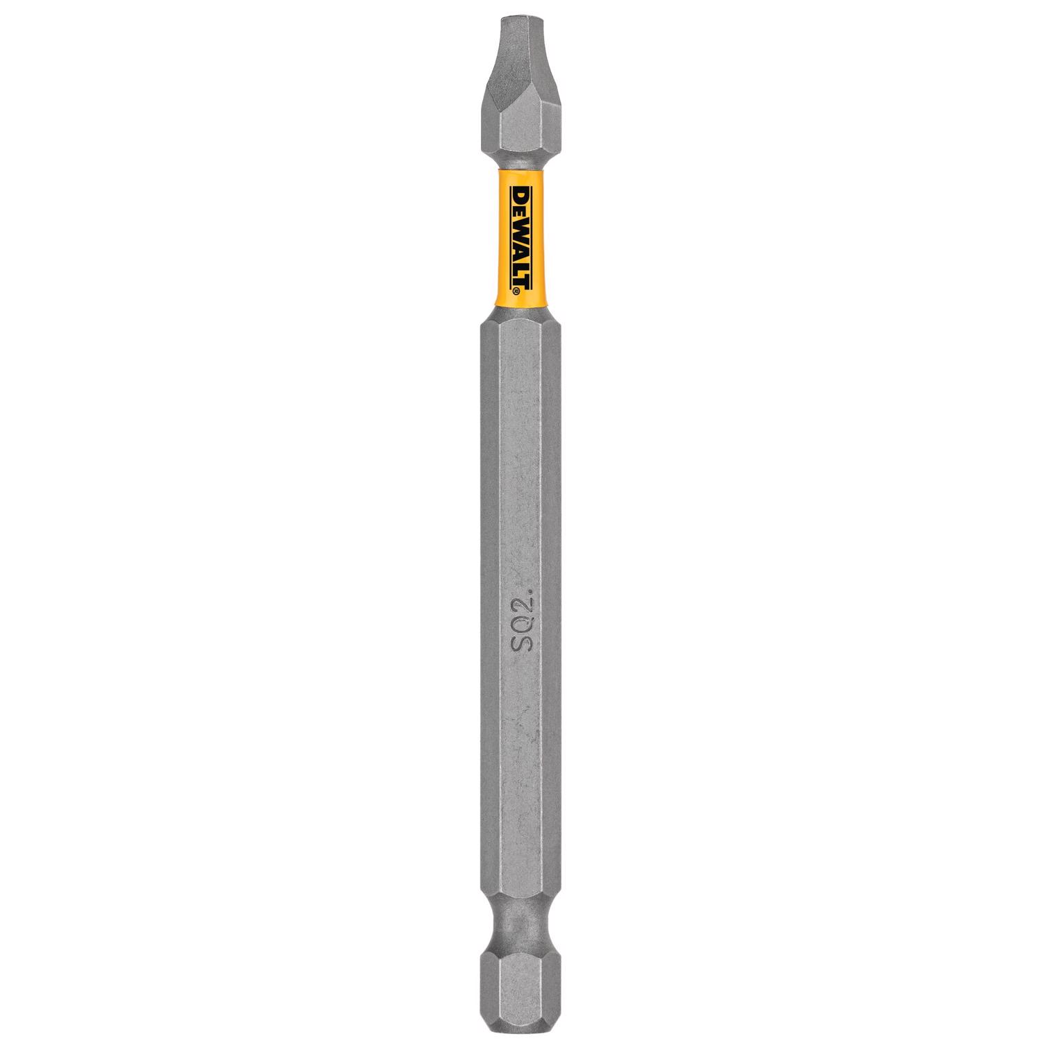 DW Max Fit Square #2 X 3.5 in. L Screwdriver Bit Steel 1 pk