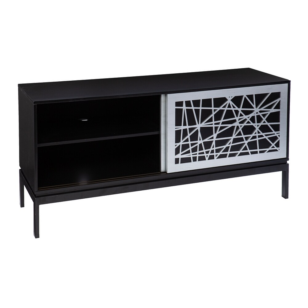 SEI Furniture Albers Contemporary Black Wood Media TV Stand for TV's up to 54\