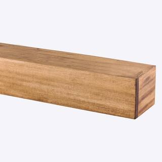 Dogberry Collections 60 in. W x 5.5 in. H x 6.25 in. D Modern Farmhouse Aged Oak Cap-Shelf Mantel m-farm-6062-agok-none