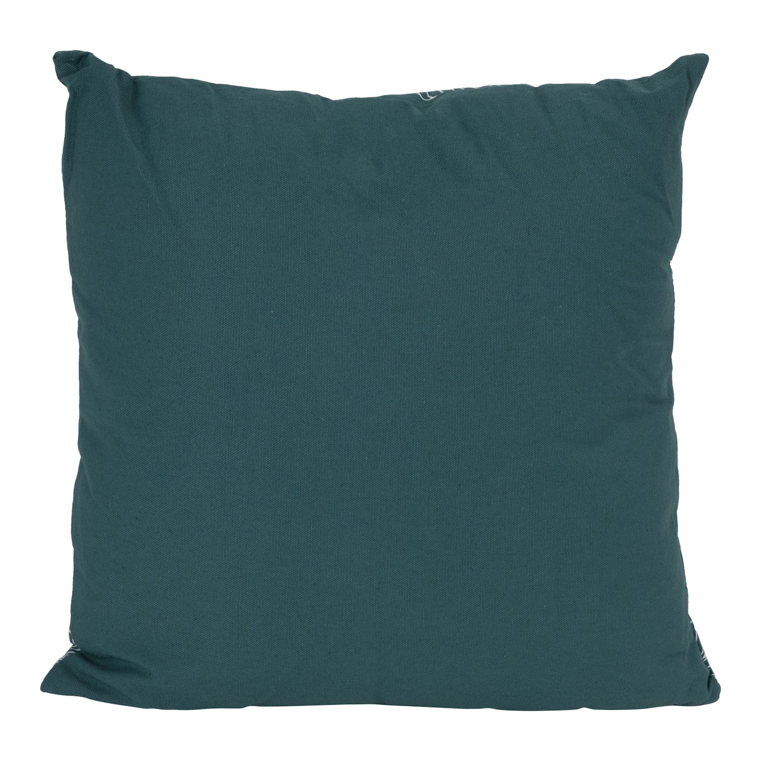 18 Teal Green Tropical Leaf Square Throw Pillow