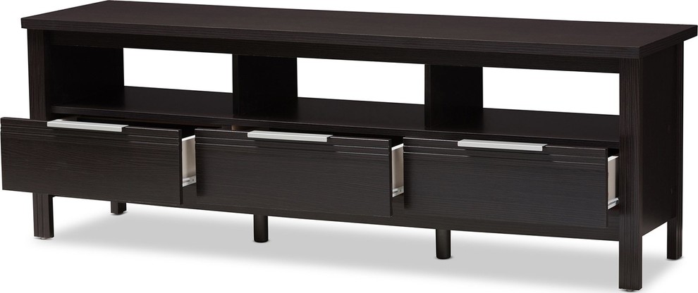 Elaine Wenge Brown TV Stand   Transitional   Entertainment Centers And Tv Stands   by HedgeApple  Houzz