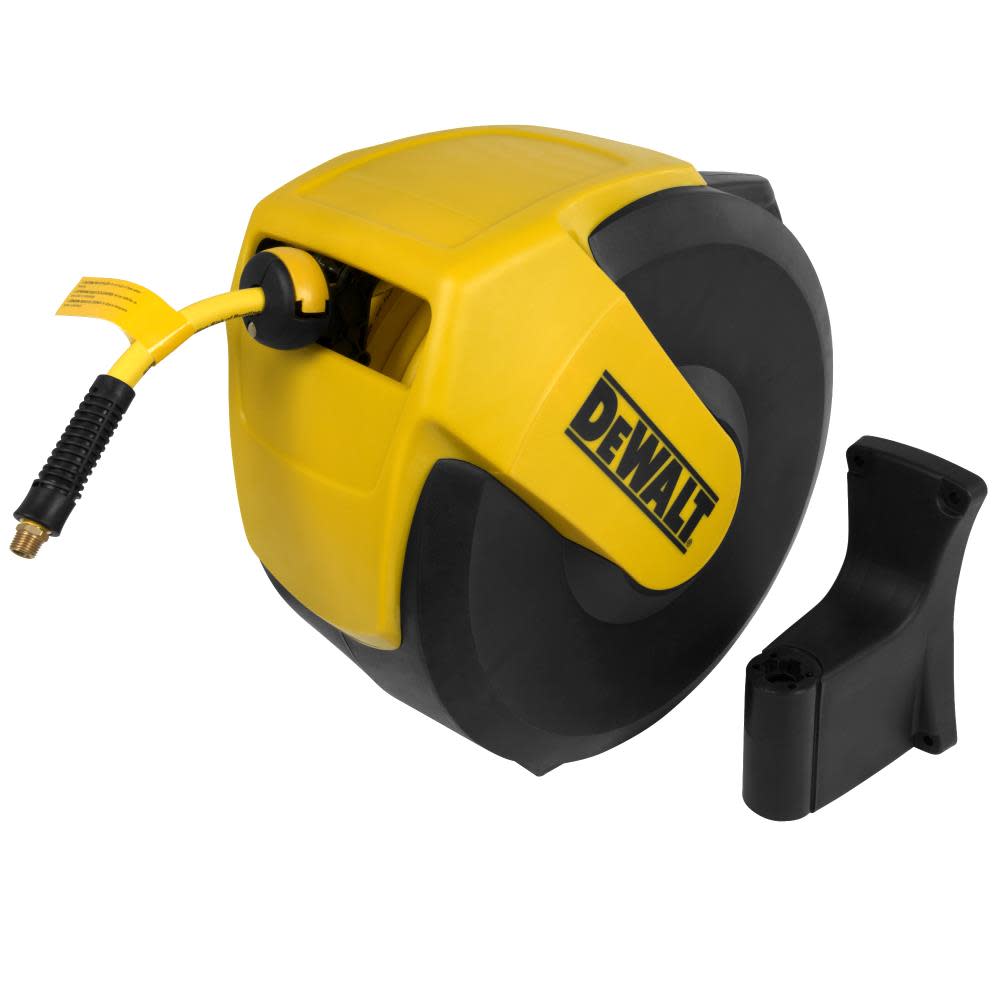 DEWALT 3/8 in. x 50 ft. Enclosed Air Hose Reel with Hybrid Hose DXCM024-0345 from DEWALT