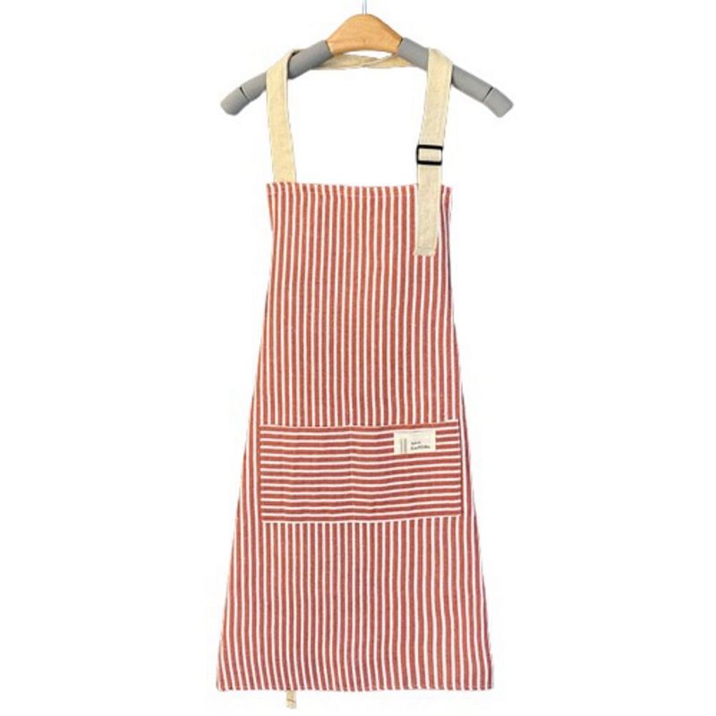 Adjustable Kitchen Cooking Apron Cotton And Linen Machine Washable