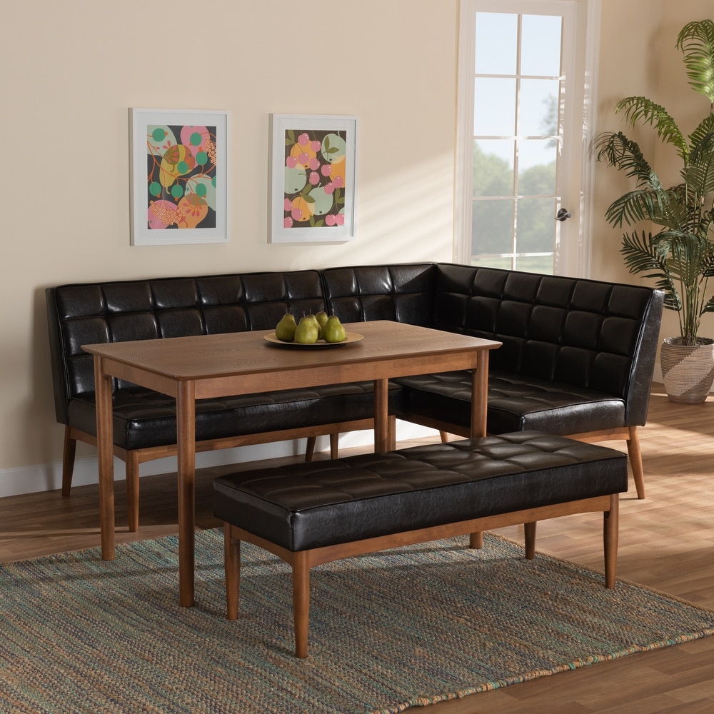 Sanford Mid Century Modern 4 Piece Dining Nook Set