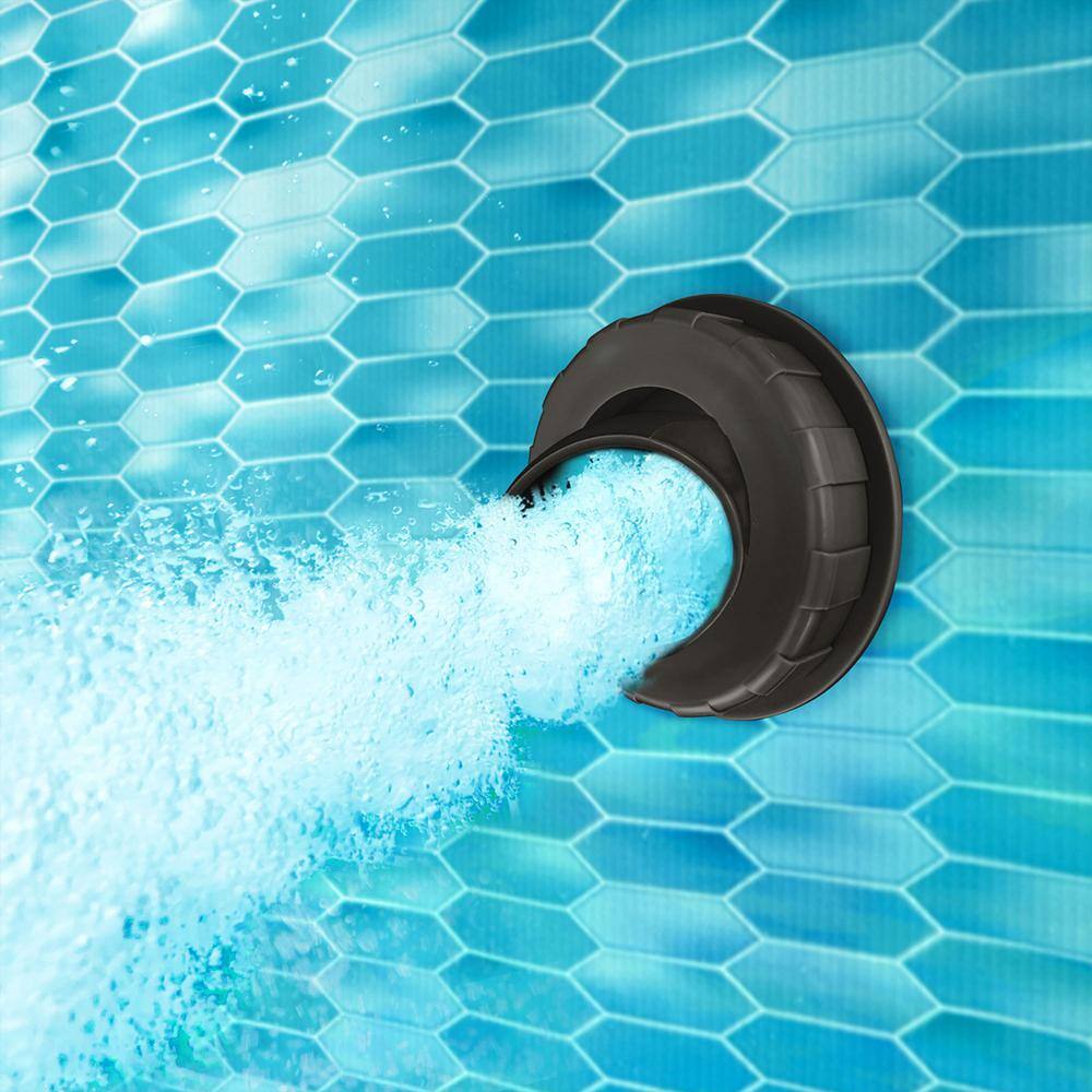 Funsicle 16 ft. Round 48 in. Deep Metal Frame Above Ground Pool Dark Herringbone P4A01648B