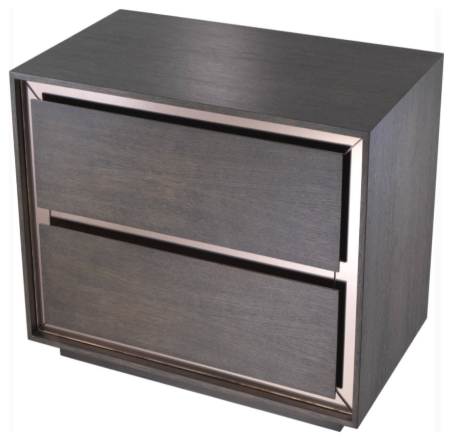 2 Drawer Wooden Side Table  Eichholtz Cabas   Transitional   Side Tables And End Tables   by Oroa   Distinctive Furniture  Houzz