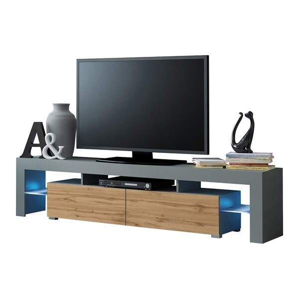 Milano 200 Modern 79-inch TV Stand with 16 Color LEDs