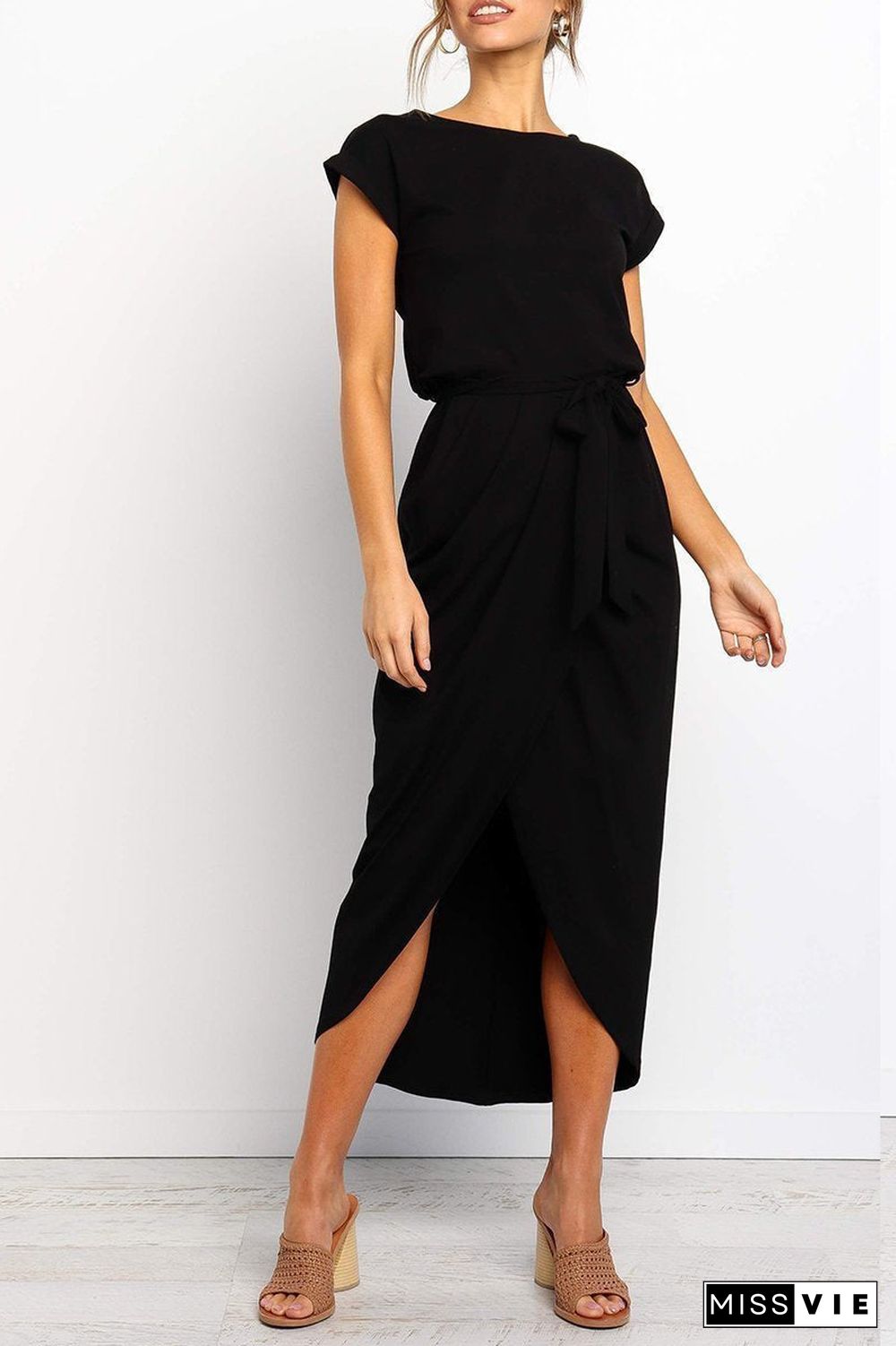 Solid Color Essential Grace Midi Dress(4 Colors)