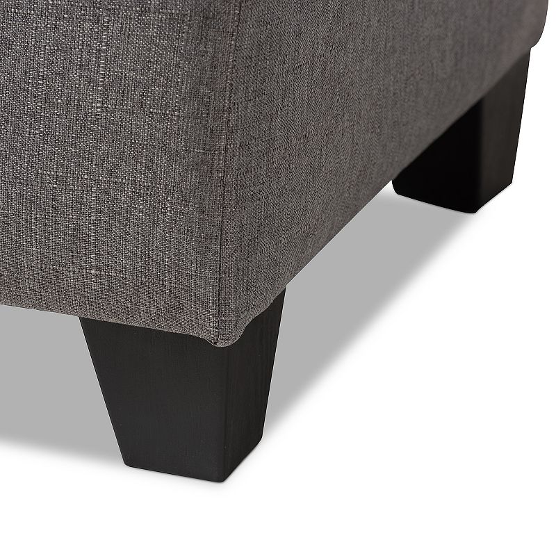 Baxton Studio Michaela Grey Ottoman