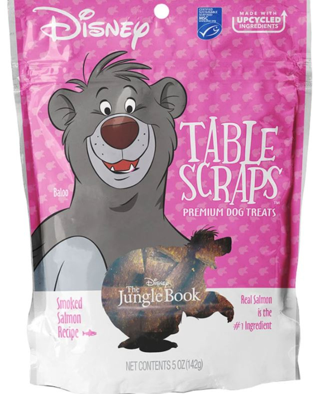 Disney The Jungle Book Table Scraps Premium Dog Treats， Smoked Salmon， 5oz. Bag