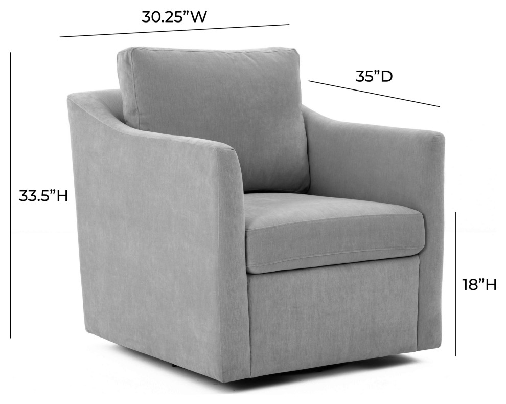 Aiden Gray Swivel Armchair   Grey   Modern   Armchairs And Accent Chairs   by First of a Kind USA Inc  Houzz