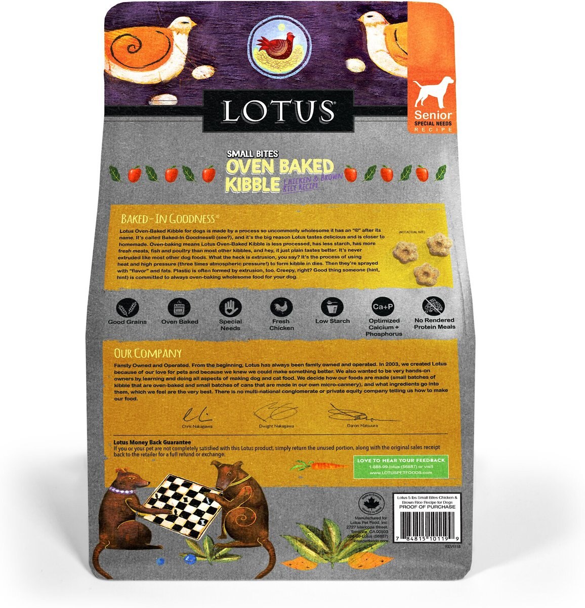 Lotus Oven-Baked Senior Small Bites Recipe Dry Dog Food