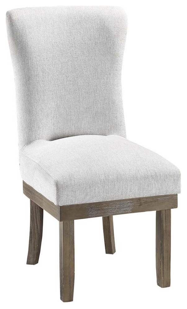 Acme Landon Side Chair Set of 2 Gray Linen   Transitional   Dining Chairs   by AMOC  Houzz