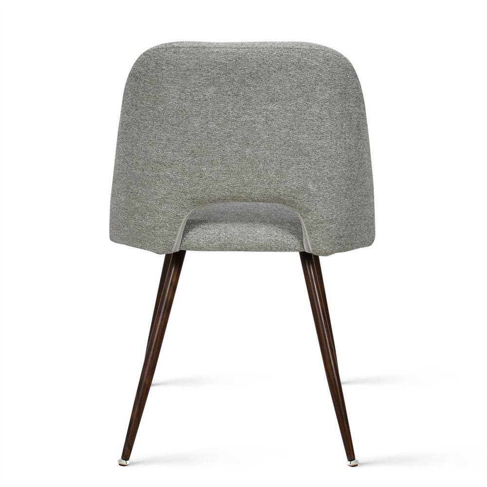 Elevens Upholstered Modern Cutout Back Dining Chair with Walnut Leg (Set of 4) EDWIN-CHAIR-WALNUTGREY